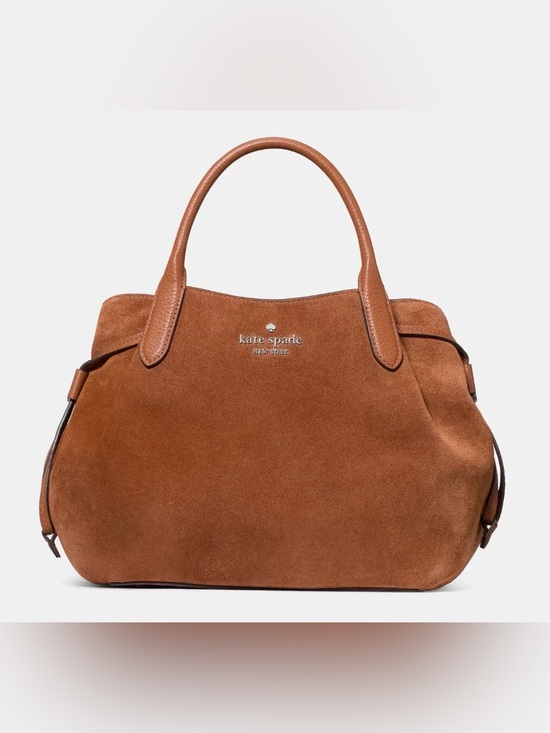 kate spade Handbags - Kate Spade Small Ginger Brown Suede Dumpling Satchel